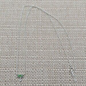 19 Inch Sterling Silver Small Palm Tree Chain Necklace A4541